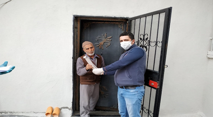 Batman Gercüş'te sosyal destek ödemeleri evlerde yapılıyor