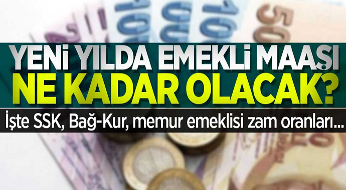 Emekli maaşlarına ne kadar, kaç TL zam yapılacak? Ocak maaşları belli oluyor!