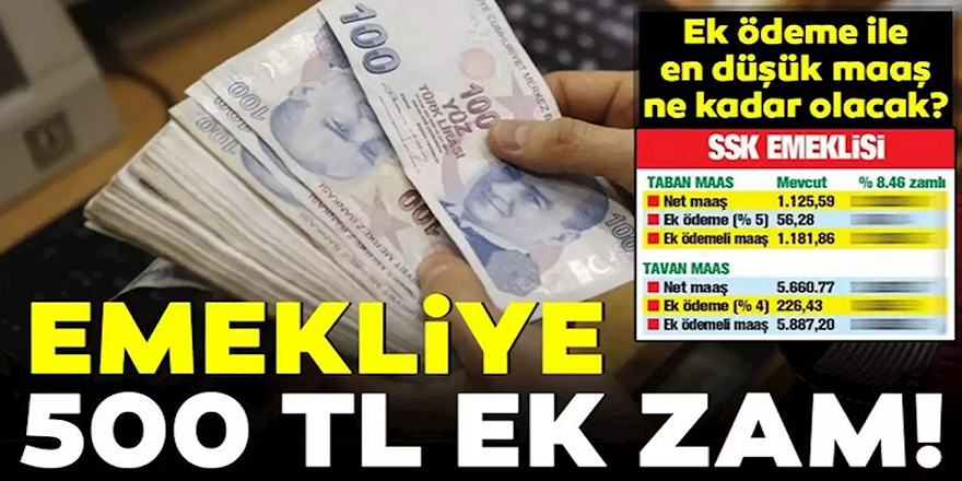 Milyonlarca emekliye büyük müjde 500 TL Zam! İşte Zamlı Emekli Maaşları