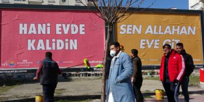 Van Büyükşehir Belediyesi korona virüse karşı asılan şiveli afişler güldürdü