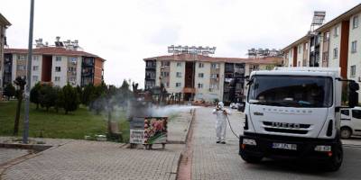 Döşemealtı Belediyesi Huzurevi, İşyerleri ve TOKİ Konutları dezenfekte ediliyor