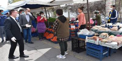 Başkan Hüseyin Beyoğlu kadın semt pazarında denetimlerde bulundu