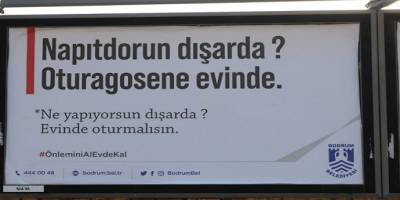 Bodrum Belediyesi’nin Bodrum şivesiyle halka ‘evde kal’ çağrısı