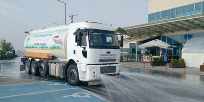 Toroslar Belediyesi Mersin Şehir Hastanesine çıkan tüm güzergahları dezenfekte etti
