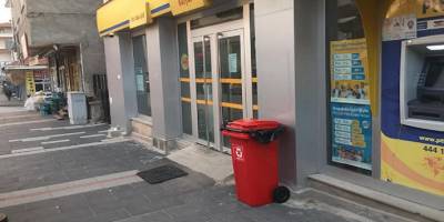 Bünyan Belediyesi maske ve eldivenlerin toplanması için tıbbi atık kutular koydu