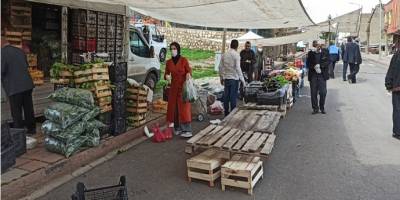 Batman'ın Gercüş ilçesinde halk pazarı korona virüs tedbirleri kapsamında kurulmadı