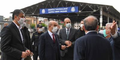 Adana Valisi Demirtaş pazar yerlerinde incelemelerde bulundu