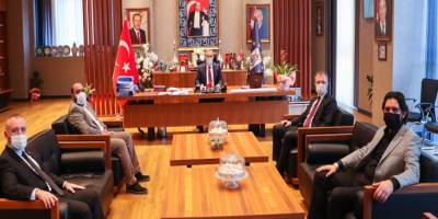 AK Parti Kütahya İl Başkanı Ceyhun, Başkan Işık'ı ziyaret etti