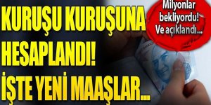 Milyonlar bekliyordu kuruşu kuruşuna  hesaplandı işte yeni maaşlar...