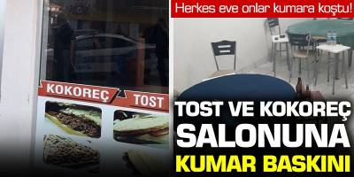 Denizli'de herkes eve onlar kumara koştu! Tost ve kokoreç salonuna kumar baskını...