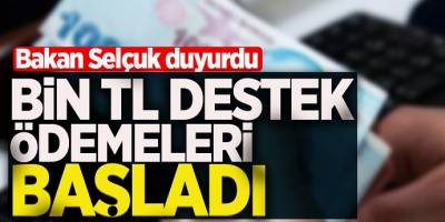 2 milyon 300 bin haneye yapılacak bin TL destek ödemeleri başladı