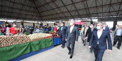 Gaziantep Valisi Davut Gül pazar yerleri denetlendi