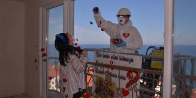 Ordu’da Vinçle 5. kata çıkıp evlilik teklifi yaptı