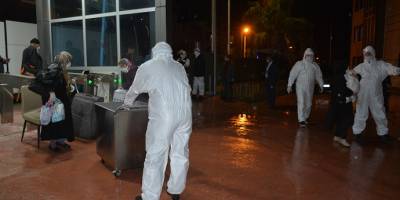 Almanya’dan Sinop’a gelen yolcular öğrenci yurduna yerleştirildi