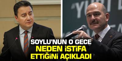 Ali Babacan, Süleyman Soylu'nun o gece neden istifa ettiğini açıkladı