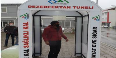 Düzce Kaynaşlı’ya dezenfektan tüneli koyuldu