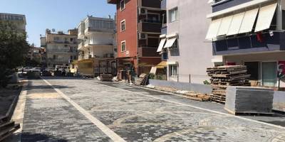 Aydın Kuşadası'nda üst yapı çalışmaları devam ediyor