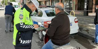 Adıyaman'da trafik ekipleri tarafından motosiklet denetimleri devam ediyor