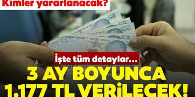 Müjde 3 ay boyunca 1.177 TL verilecek! Destekten kimler yararlanacak?
