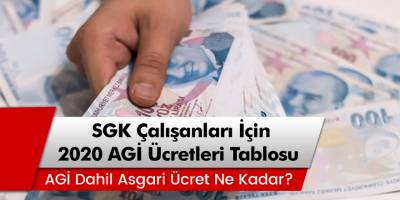 SGK çalışanları için 2020 AGİ ücretleri tablosu! AGİ dahil asgari ücret ne kadar?