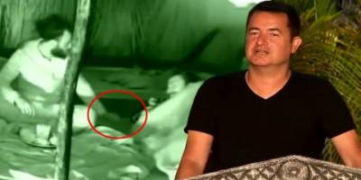 Survivor yarışmacısı Ardahan Cemal Can'a gizli gizli jelibon verirken yakalandı