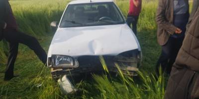 Diyarbakır'ın Çınar ilçesinde uykuya daldı, araç tarlaya uçtu!