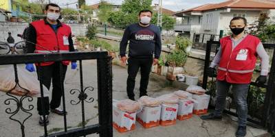 Zonguldak'ta Kızılay’dan 500 aileye gıda kolisi yardımı