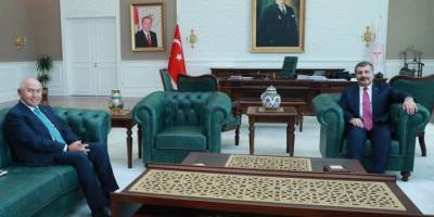TFF başkanı Nihat Özdemir ile Sağlık Bakanı Fahrettin Koca durum değerlendirmesi yaptı