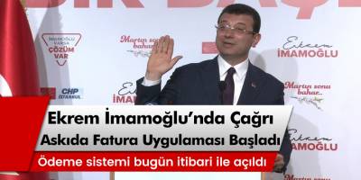 Ekrem İmamoğlu'ndan Önemli Çağrı: 'Askıda Fatura Uygulaması Başladı'