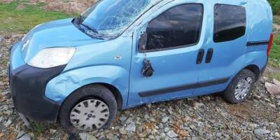 Kayseri'de takla attığın aracını sosyal medya hesabında paylaştı