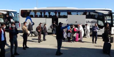 Azerbaycan’dan 14 gün önce Ordu’ya getirilen 181 vatandaş memleketlerine uğurlandı