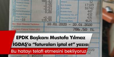 PDK’dan İGDAŞ’a “faturaları iptal et” yazısı