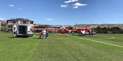 Malatya’da Solunum sıkıntısı çeken hastaya ambulans helikopter