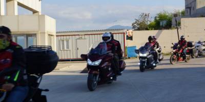 Bursa'da Motosiklet tutkunlarından hastalara ve sağlıkçılara moral