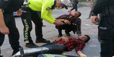 Gebze'de kaza yapıp yaralandı ilk yardımı kaçtığı polisler yaptı