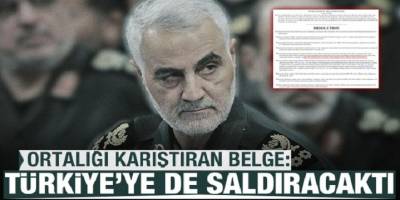 Son Dakika... Ortalığı karıştıran belge: Süleymani, Türkiye'ye de saldıracaktı