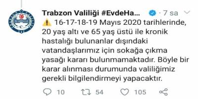 Son dakika haberi: Sokağa çıkma kısıtlaması bu hafta Trabzon'da yapılmayacak!