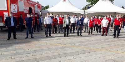 Kızılay'ın azalan kan stoklarına Manisa Alaşehir'den 300 ünita kan bağışı yapıldı