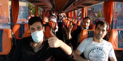 14 gün karantina süreci tamamlanan 43 kişi memleketlerine uğurlandı