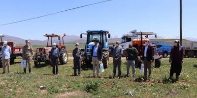 Adana Tufanbeyli'de çiftçiler unutulmadı