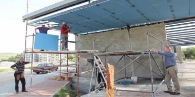 Sungurlu Belediye Başkanı Şahiner yapımı devam eden çalışmaları inceledi