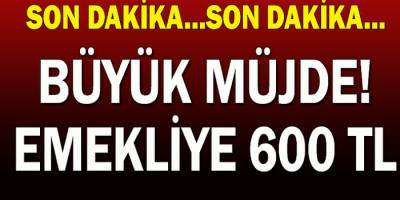 Emekliye Müjde 600 TL! İşte Detaylar