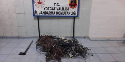 Yozgat'ta Kablo hırsızları jandarma ekiplerince yakalandı