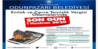 Odunpazarı, Emlak ve Çevre Temizlik Vergisi için son tarih 1 Haziran