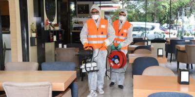 Ankara Altındağ Belediyesi normalleşme için açılacak işletmeleri dezenfekte etti