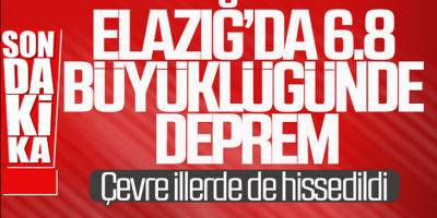 Elazığ depremi sonrası yıkılan binalar görüntülendi