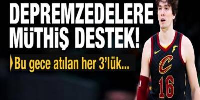 Cedi Osman'dan Elazığ'daki depreme destek! 'Bu gece atılan her 3'lük...'
