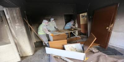 Aydın Efeler Belediyesi yanan ev için kolları sıvadı