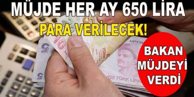 Bakan Annelere Müjdeyi Verdi! Her Ay 650 TL