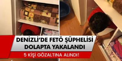 Denizli'de FETÖ/PDY operasyonunda 5 şüpheli şahıs yakalandı